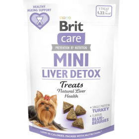 Кучешко лакомство с грижа за черния дроб Brit Care Dog Mini treats Liver Detox за малки породи кучета